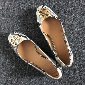 Tory burch snake skin chelsea flats 25mm